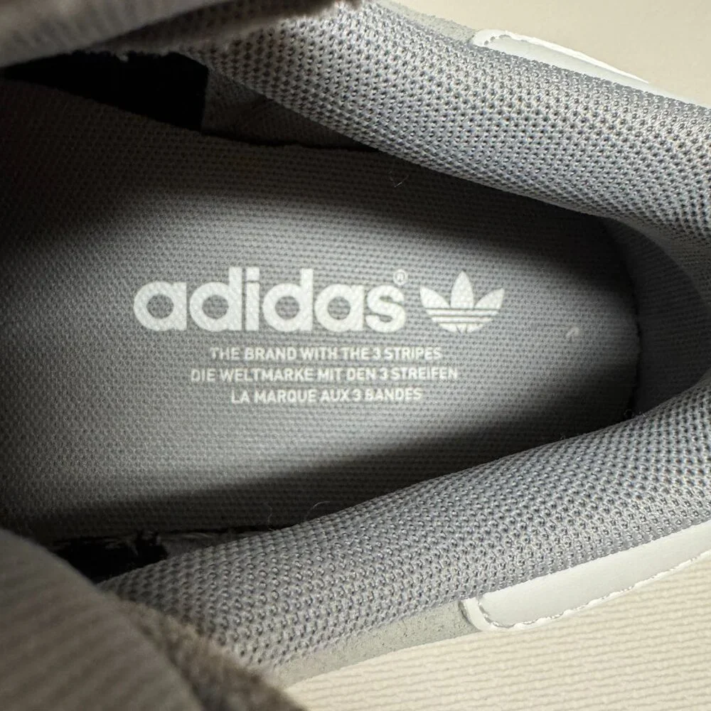 ADIDAS Campus Casual Sneakers Mens Sz 7.5 Gray White Suede Retro